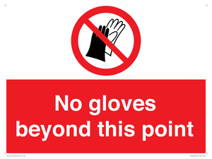 No gloves beyond this point